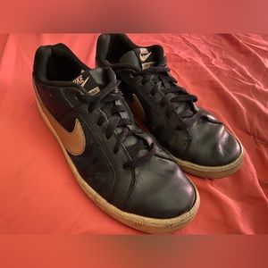 Black leather Nike shoes